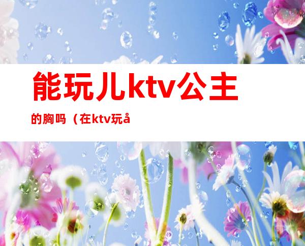 能玩儿ktv公主的胸吗(在ktv玩公主)