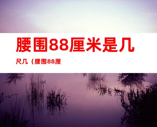 腰围88厘米是几尺几(腰围88厘米是几尺几,是32的码子吗)