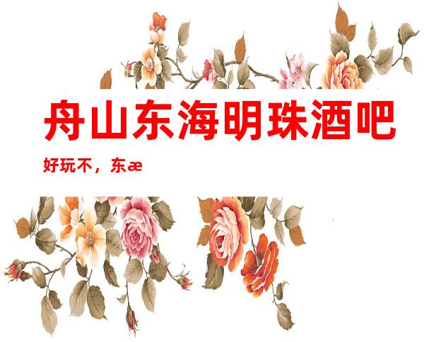 舟山东海明珠酒吧好玩不,东海明珠酒吧公主费用多少。