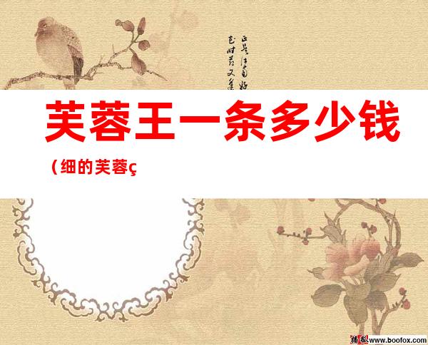 芙蓉王一条多少钱(细的芙蓉王一条多少钱)
