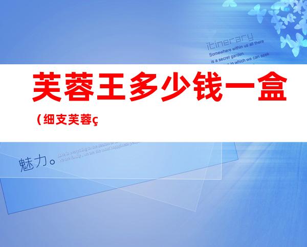 芙蓉王多少钱一盒（细支芙蓉王多少钱一盒）