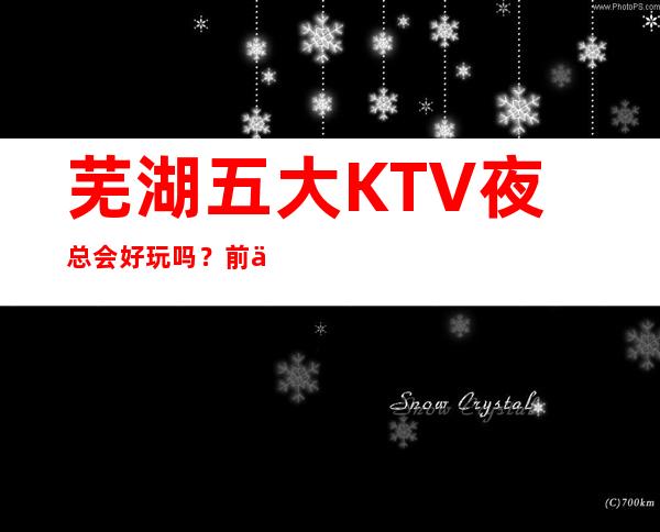芜湖五大KTV夜总会好玩吗？前五大商务KTV宴请订房