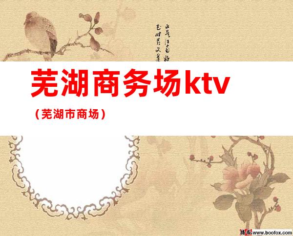 芜湖商务场ktv(芜湖市商场)