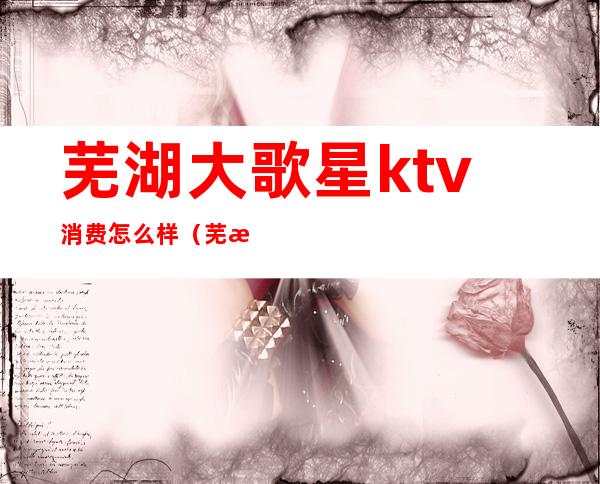 芜湖大歌星ktv消费怎么样(芜湖出名的KTV)