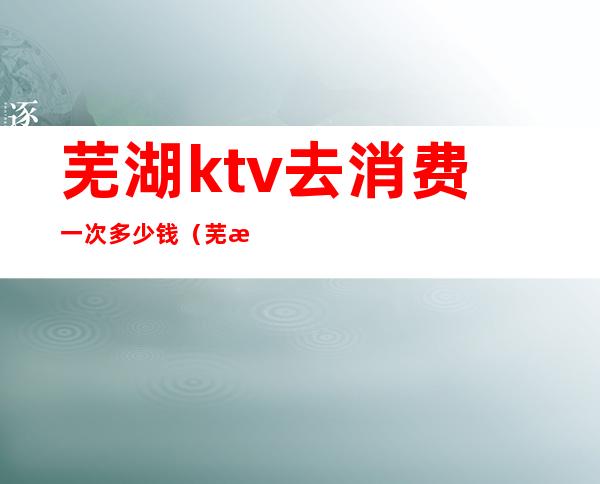 芜湖ktv去消费一次多少钱(芜湖的ktv有哪些服务)
