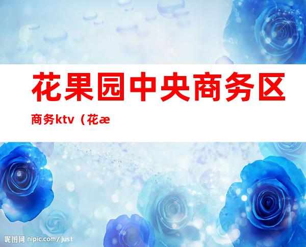 花果园中央商务区商务ktv(花果园中央商务区是哪个区)