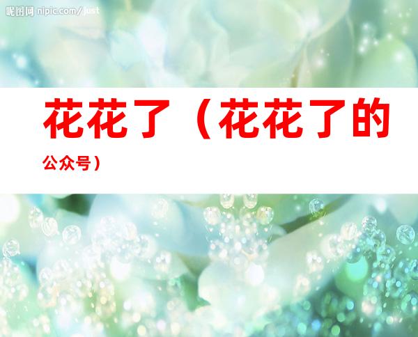 花花了（花花了的公众号）