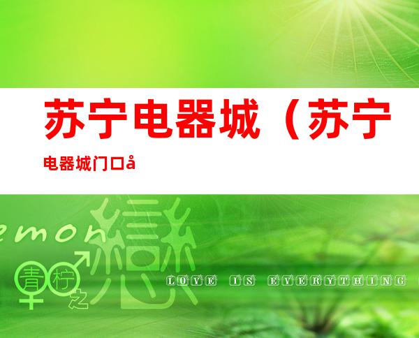 苏宁电器城（苏宁电器城门口对面楼怎么弄视频）