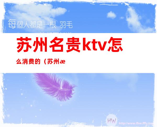 苏州名贵ktv怎么消费的(苏州最有名的KTV)