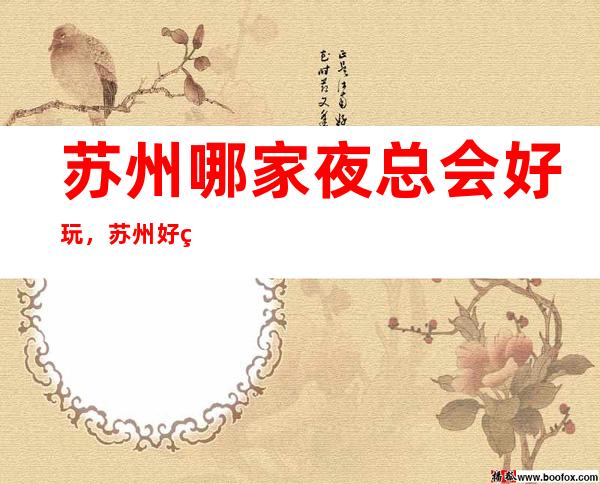 苏州哪家夜总会好玩,苏州好玩夜总会一文整理好