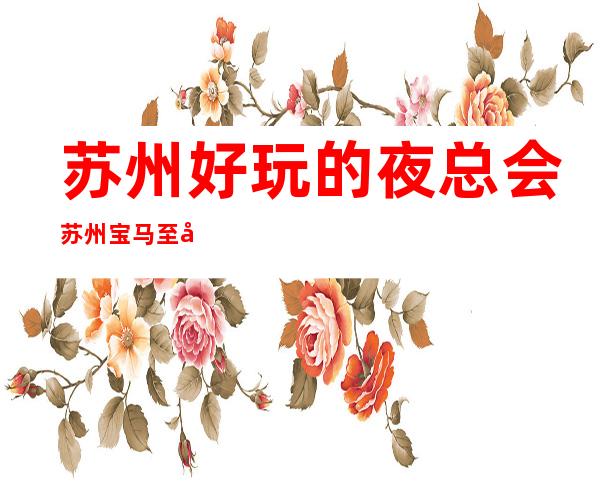 苏州好玩的夜总会苏州宝马至尊KTV预订包厢消费及地址介绍