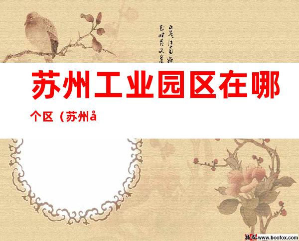 苏州工业园区在哪个区（苏州工业园区在哪个区电子厂多）