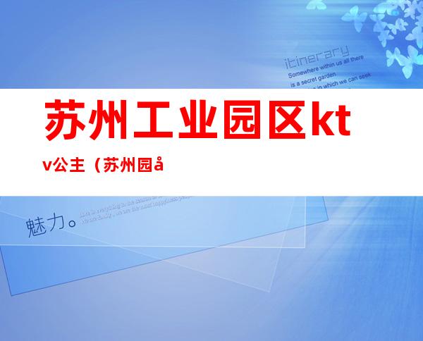 苏州工业园区ktv公主(苏州园区KTV招聘模特)