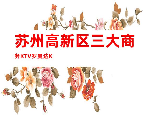 苏州高新区三大商务KTV/罗曼达KTV消费/预定/
