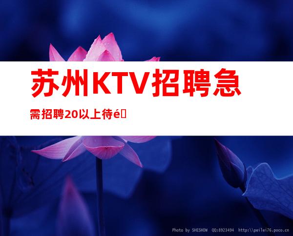 苏州KTV招聘急需招聘20以上待遇多