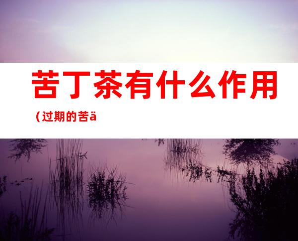 苦丁茶有什么作用（过期的苦丁茶有什么作用）