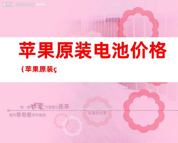 苹果原装电池价格(苹果原装电池价格表官网报价)