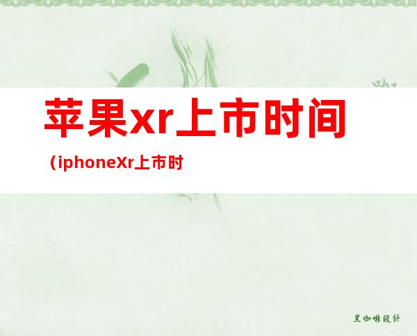 苹果xr上市时间(iphone Xr上市时间)