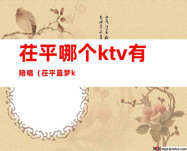茌平哪个ktv有陪唱(茌平蓝梦ktv)