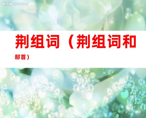 荆组词（荆组词和部首）