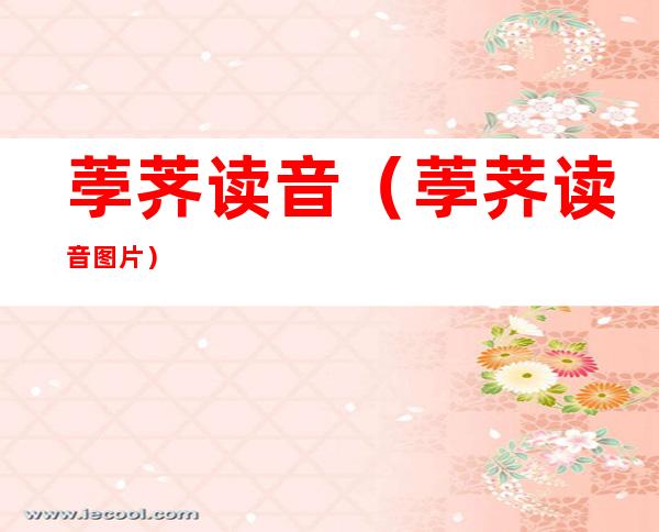荸荠读音(荸荠读音图片)