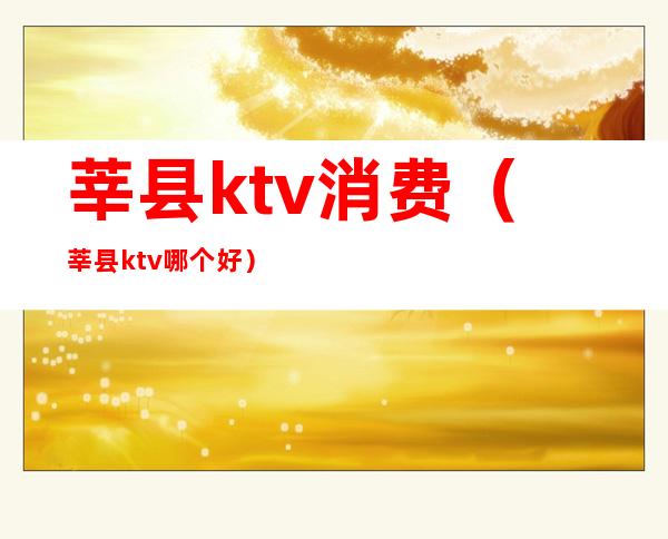 莘县ktv消费(莘县ktv哪个好)