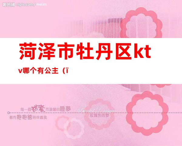 菏泽市牡丹区ktv哪个有公主()