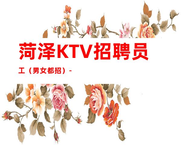 菏泽KTV招聘员工（男女都招）-工作轻松新人不看颜子