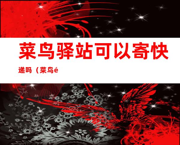 菜鸟驿站可以寄快递吗(菜鸟驿站可以寄快递吗?还是只能取快递)