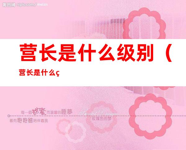 营长是什么级别(营长是什么级别管多少人)