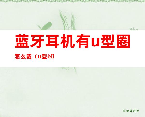 蓝牙耳机有u型圈怎么戴（u型耳环怎么戴）