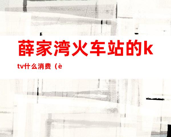 薛家湾火车站的ktv什么消费(薛城哪个ktv)