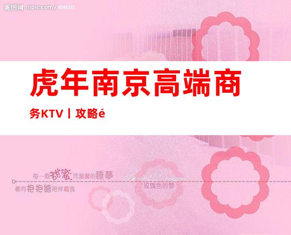 虎年南京高端商务KTV丨攻略那个好玩