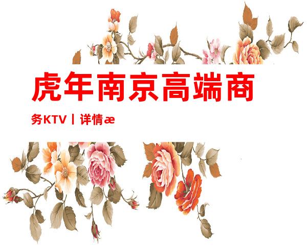 虎年﻿南京高端商务KTV丨详情推荐这几家非常不错的