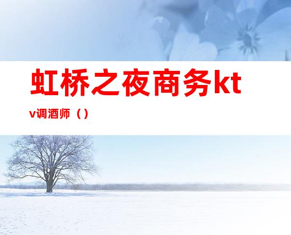 虹桥之夜商务ktv调酒师()