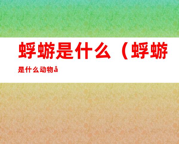 蜉蝣是什么(蜉蝣是什么动物只能活一天)