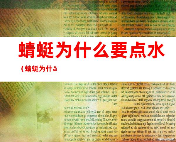 蜻蜓为什么要点水(蜻蜓为什么要点水答案50字)