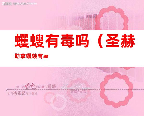 蠼螋有毒吗(圣赫勒拿蠼螋有毒吗)