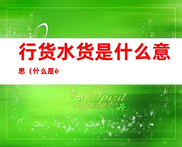 行货水货是什么意思(什么是行货什么是水货)