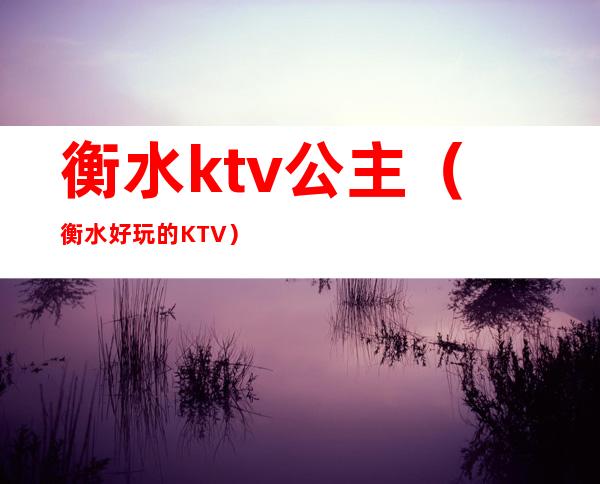 衡水ktv公主（衡水好玩的KTV）