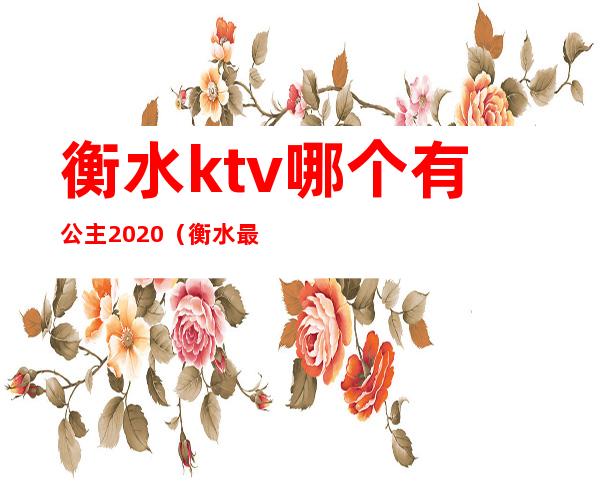 衡水ktv哪个有公主2020(衡水最大的ktv)