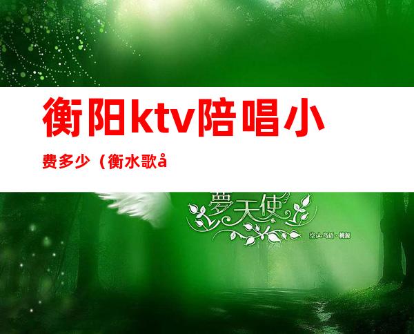 衡阳ktv陪唱小费多少（衡水歌厅陪唱）