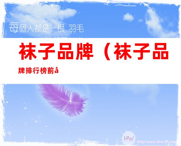 袜子品牌(袜子品牌排行榜前十名男)