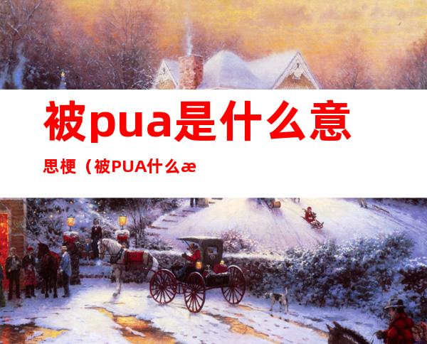被pua是什么意思梗(被PUA什么意思)