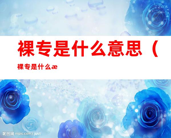 裸专是什么意思(裸专是什么意思啊)