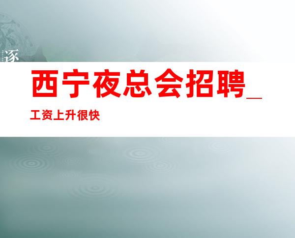 西宁夜总会招聘_工资上升很快商务型KTV自家场所