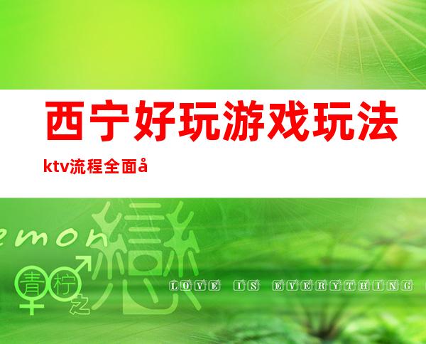 西宁好玩游戏玩法ktv流程全面值得您的光顾 – 西宁城北商务KTV