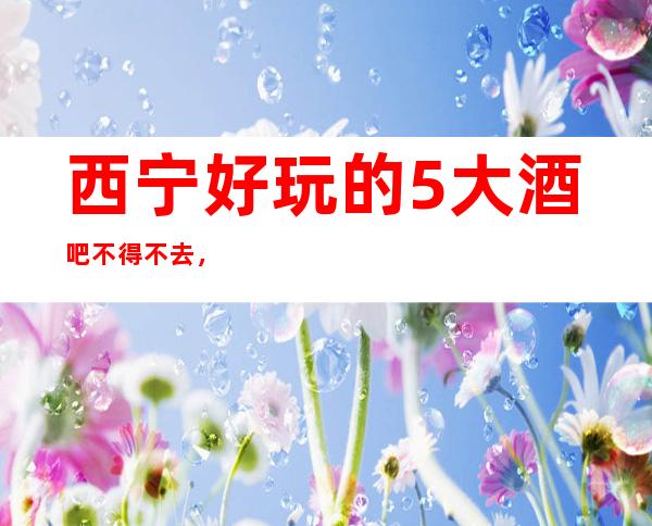 西宁好玩的5大酒吧不得不去,可谓玩点十足