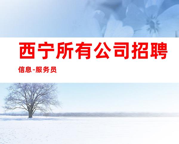 西宁所有公司招聘信息-服务员薪资起步