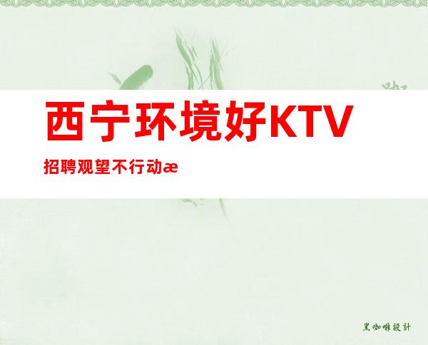 西宁环境好KTV招聘观望不行动永远是观众